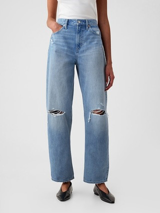 High Rise Barrel Jeans | Gap (US)