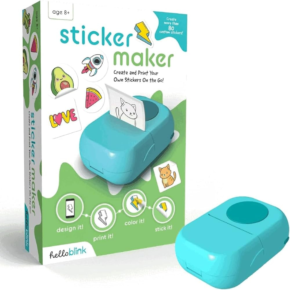 Hello Blink Sticke Maker Create Your Own Stickers Craft for Kids Aged 8+ Pack of 1 | Amazon (US)