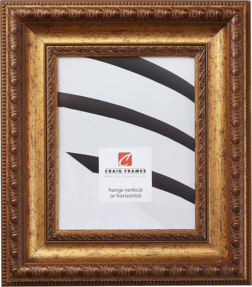 Craig Frames Arqadia Gothic, Aged Gold Picture Frame, 12 by 16-Inch | Amazon (US)