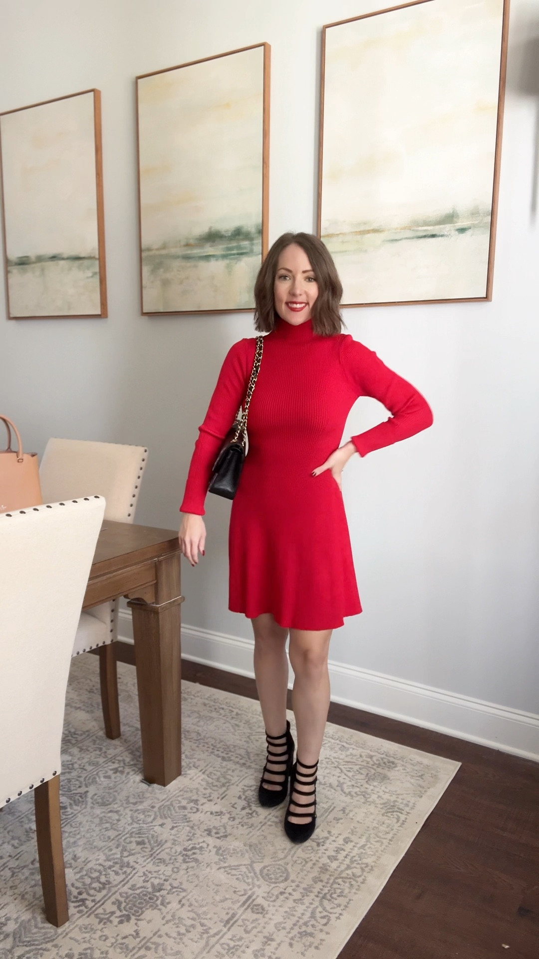 Perfect holiday red dress ♥️🎄