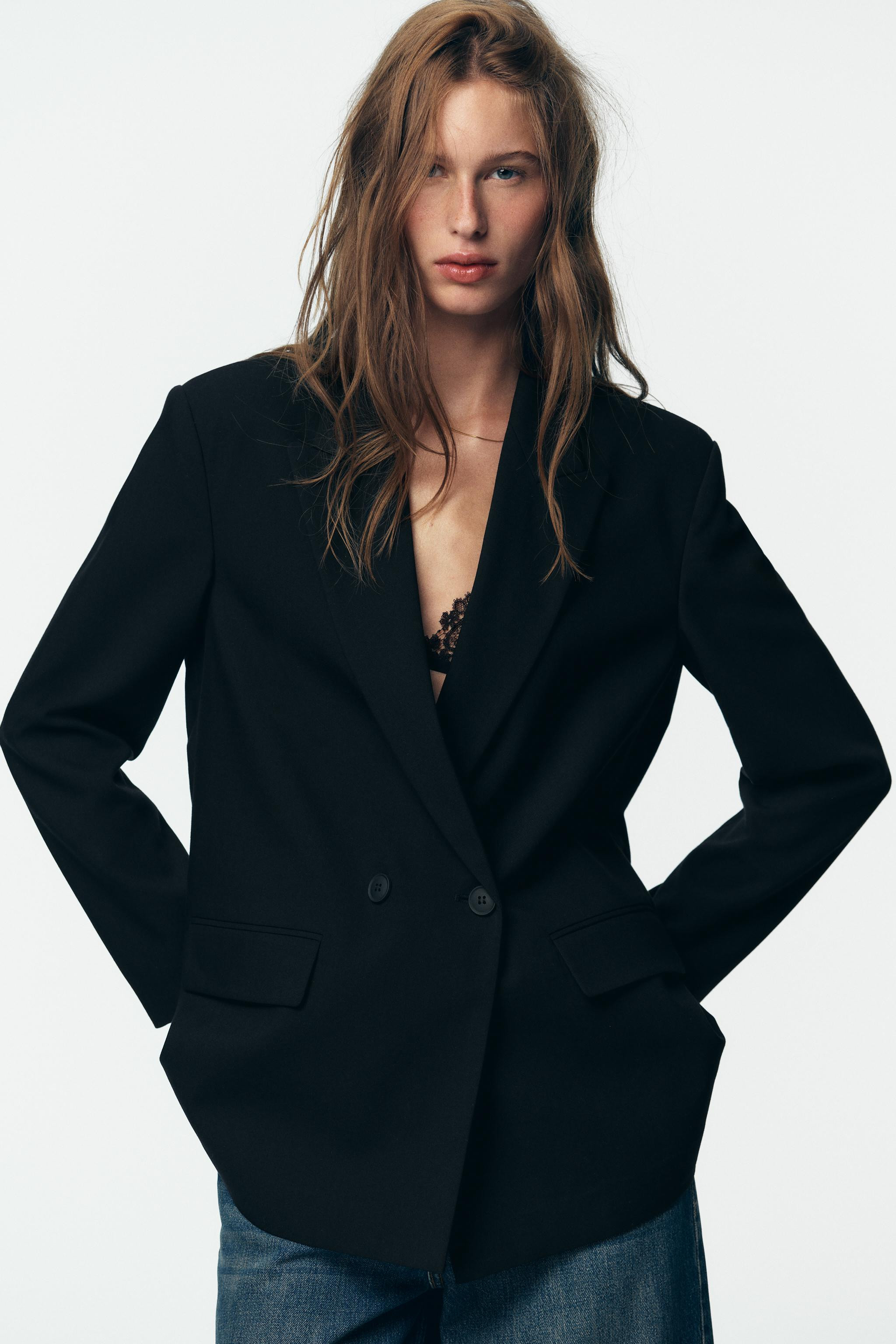 OVERSIZE DOUBLE-BREASTED BLAZER | Zara UK