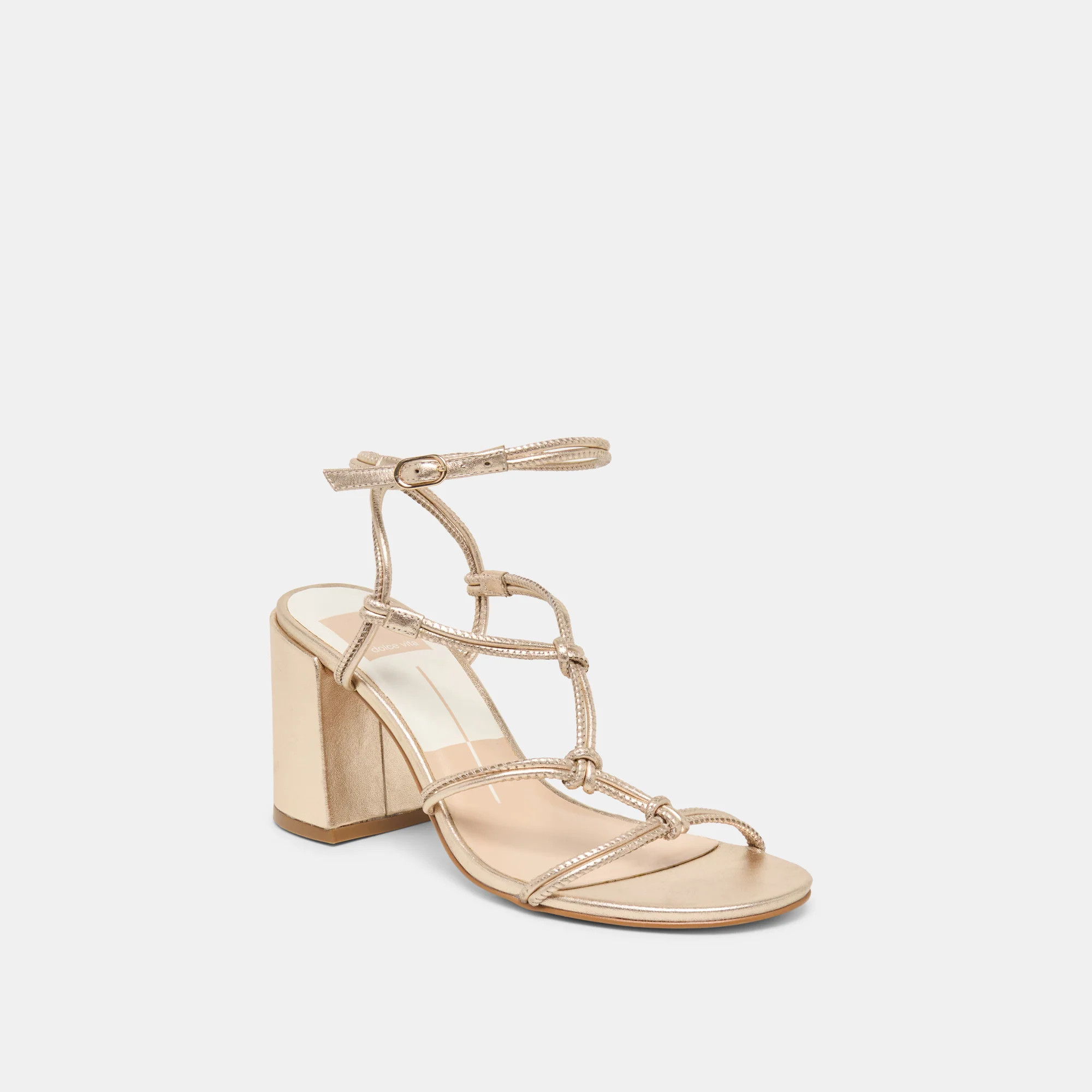 Fizzy Gold Leather Heels | Dolce Vita | DolceVita.com