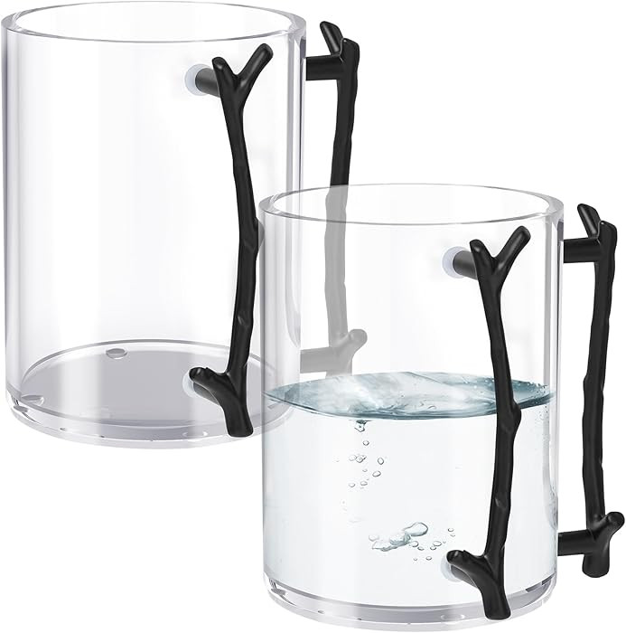 2 Pcs Judaica Hand Washing Cup with Dual Handles, Clear Acrylic Hand Washing Cup for The Jewish R... | Amazon (US)