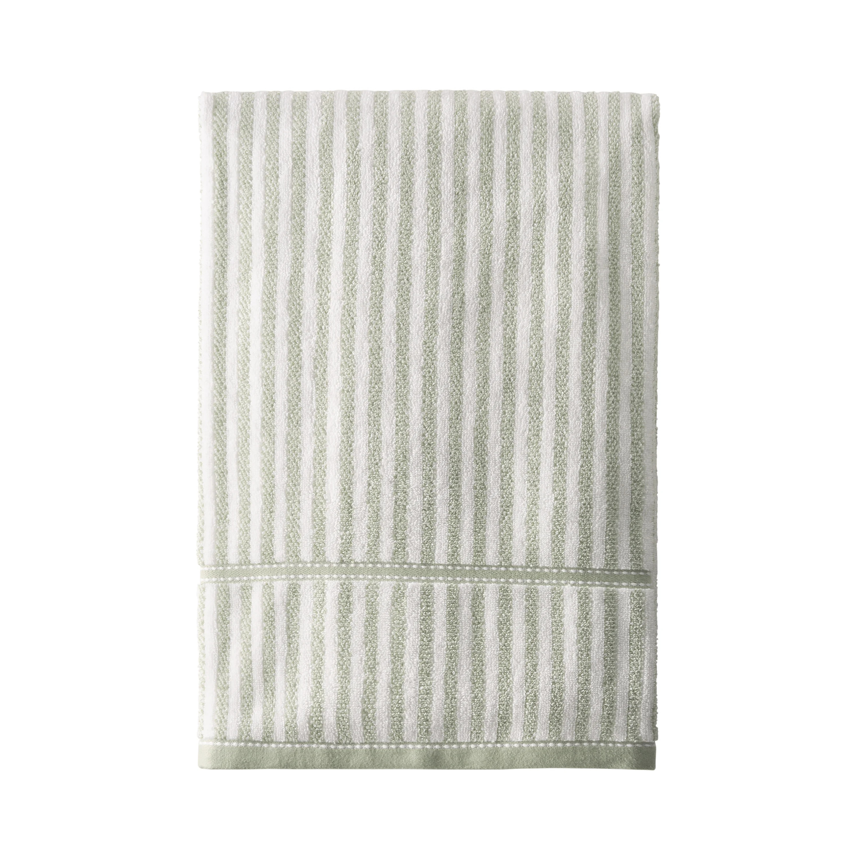 Beautiful Stripe 4 pack Towel Set, Contains 2 Bath, 2 Hand - Green Sage by Drew Barrymore | Walmart (US)