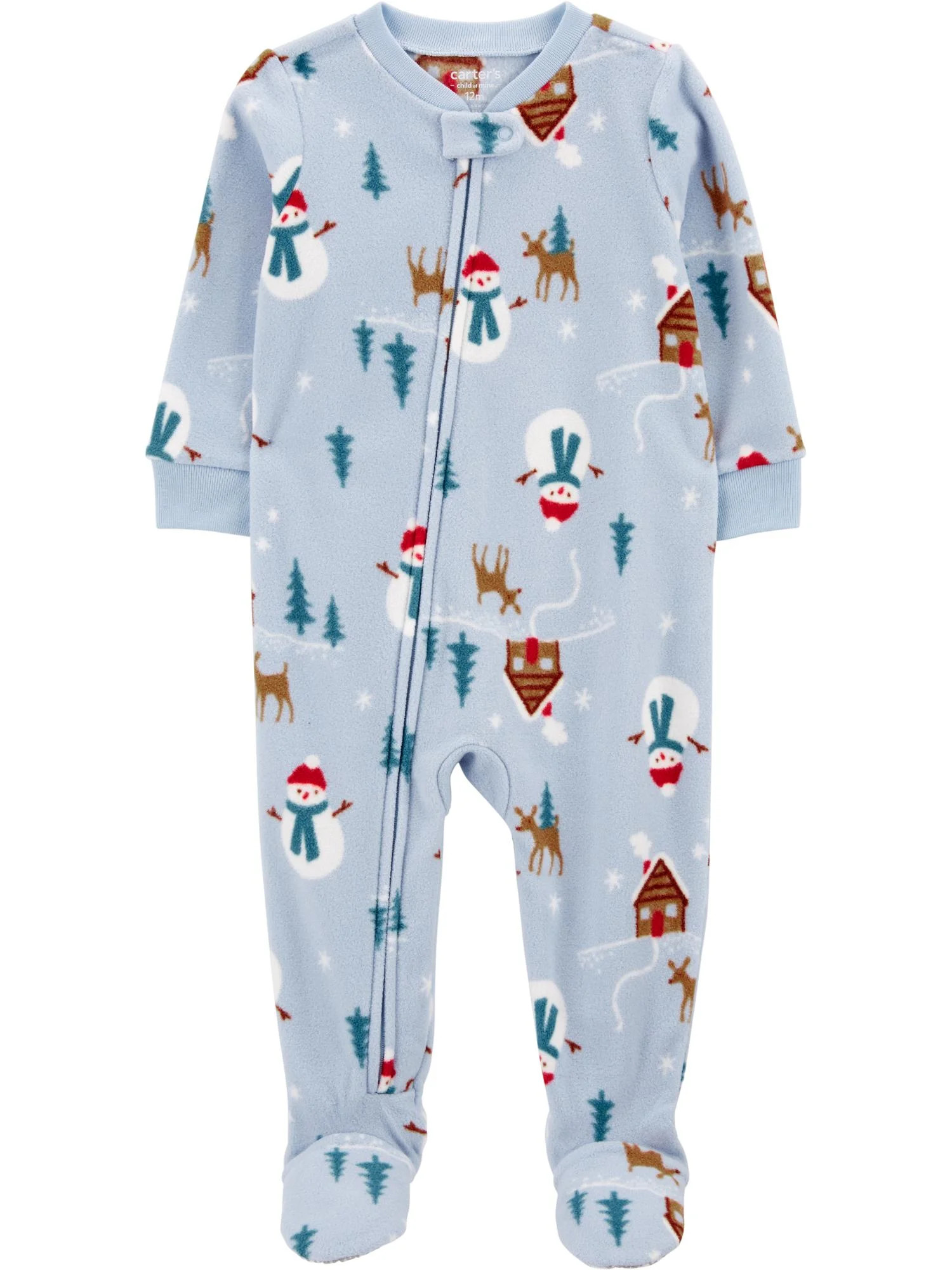Carter's Child of Mine Baby and Toddler Holiday Pajama, One-Piece, Sizes 0/3M-5T | Walmart (US)