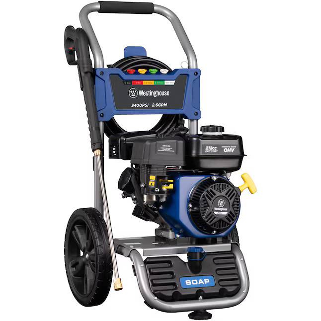 Westinghouse WPX3400 5 Nozzles + Soap Tank Included 3400 PSI 2.6-GPM Cold Water Gas Pressure Wash... | Lowe's