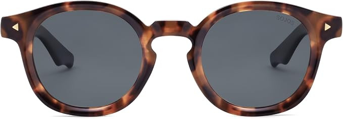 SOJOS Retro Polarized Round Sunglasses Women Men Panto Shades SJ2378 | PC Frames and Temples.Soft... | Amazon (US)