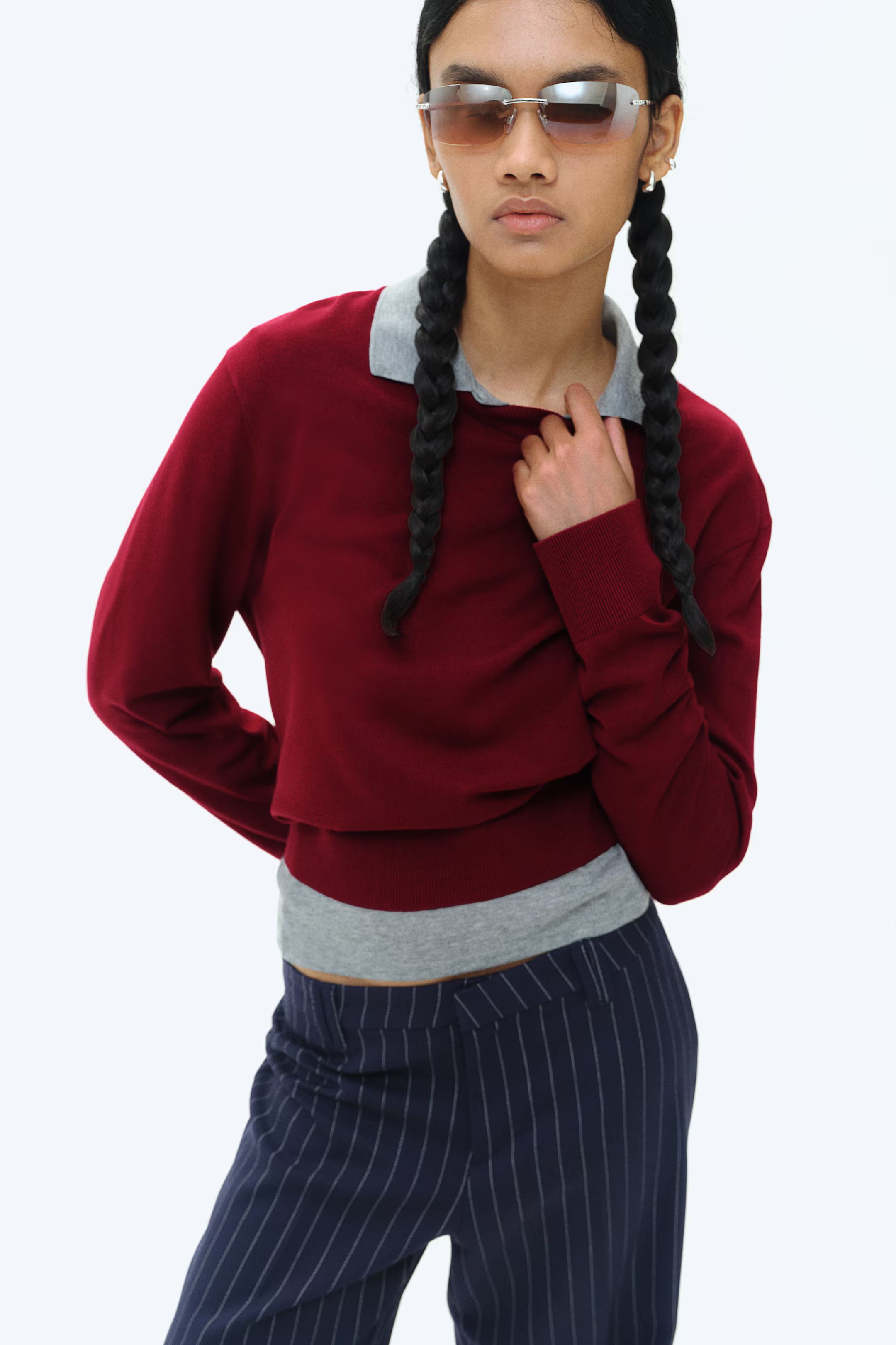 Short Fine-Knit Sweater | H&M (US + CA)