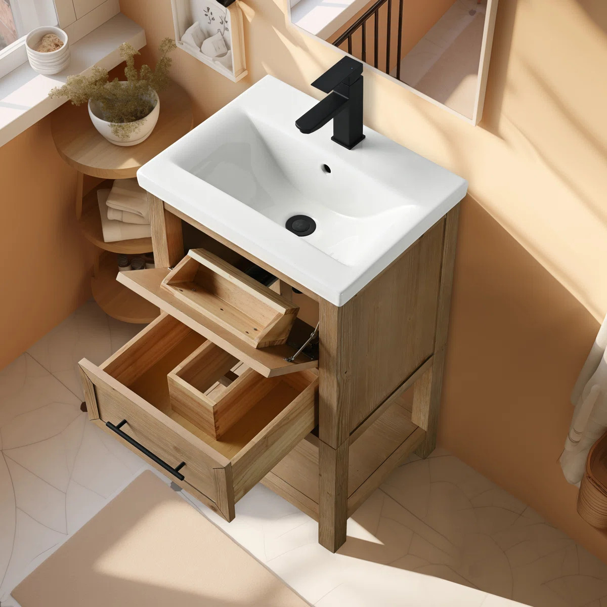 Bickley 20" Single Bathroom Vanity with Ceramic Top | Wayfair North America