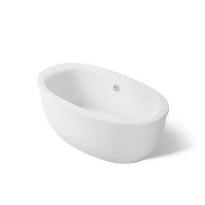 Sunstruck Freestanding 65.5" x 35.5" Soaking Bathtub | Wayfair North America