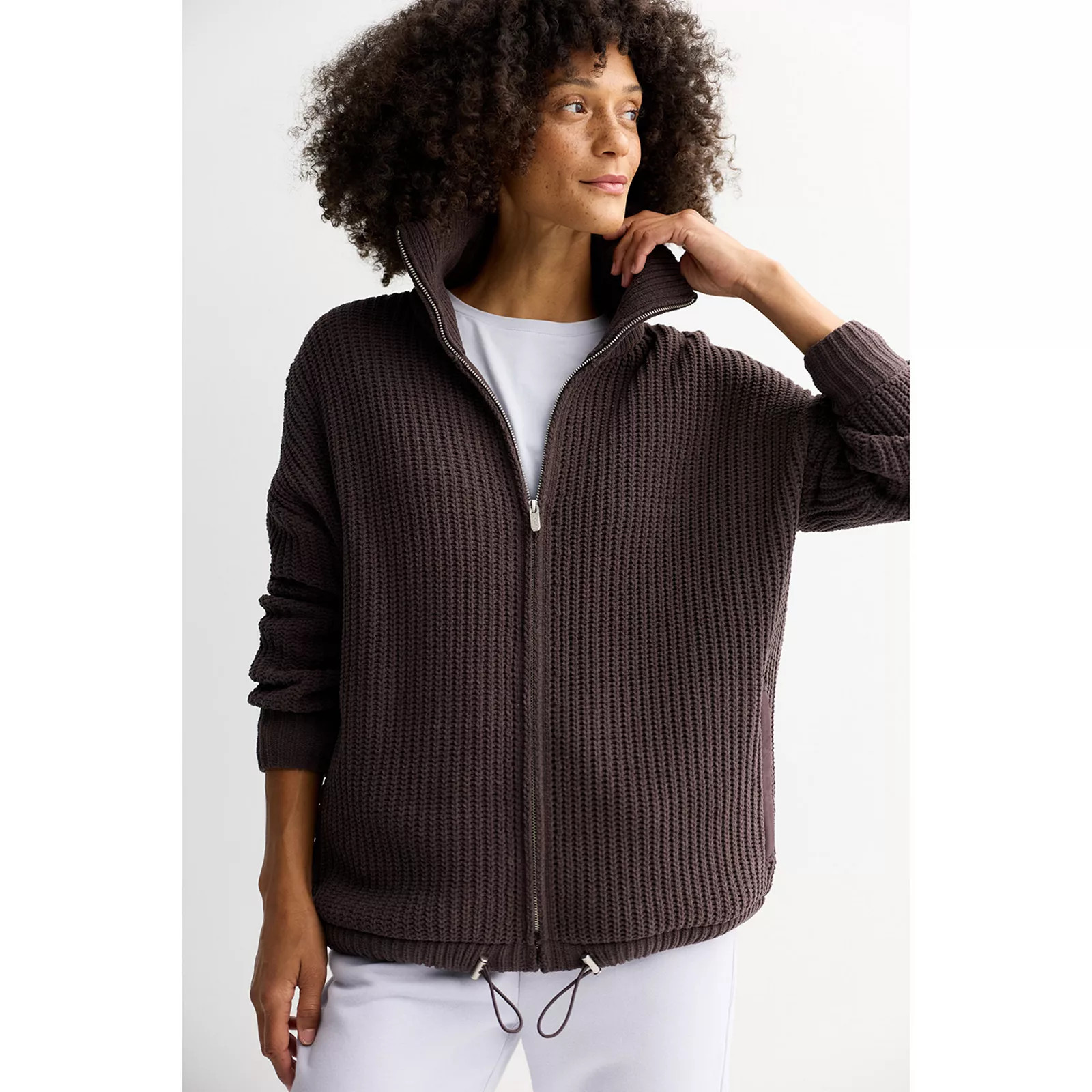 Women's FLX Chenille Zip-Up Commuter Sweater | Kohl's