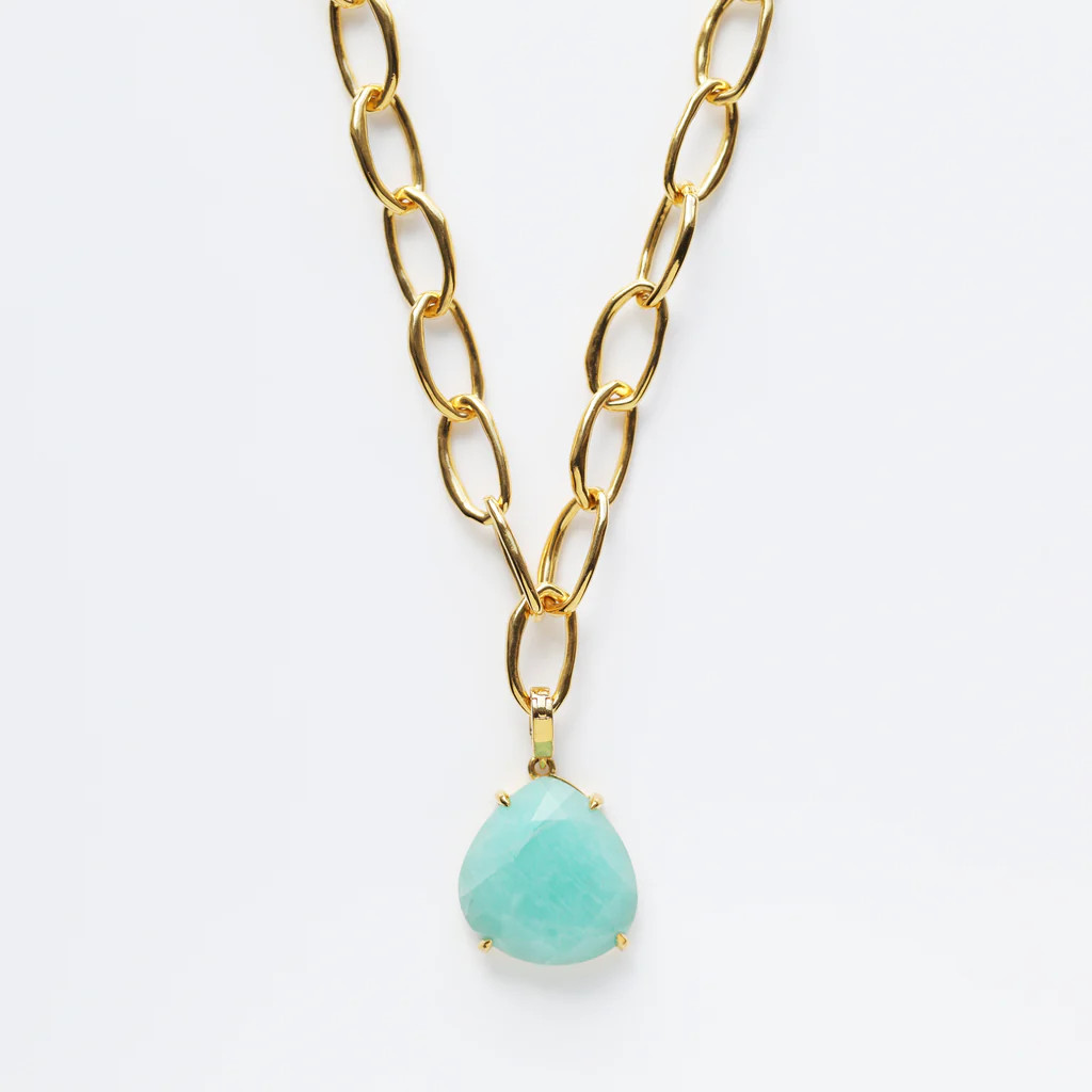 Statement Amazonite Stone Necklace | Carrie Elizabeth