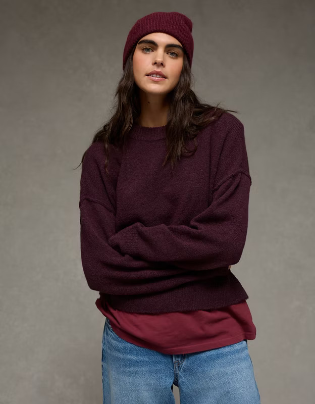 AE Whoa So Soft Classic Crew Neck Sweater | American Eagle Outfitters (US & CA)