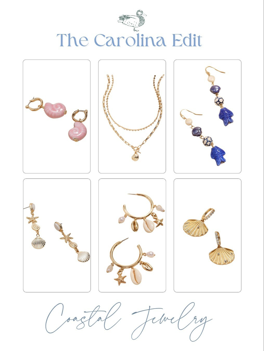 Cute coastal jewelry pieces for the beach lovers & coastal grandma's out there. #beachlover #jewelry #coastalstyle #beachstyle #summer #seashell #earrings 

#LTKGiftGuide #LTKFindsUnder50 #LTKStyleTip