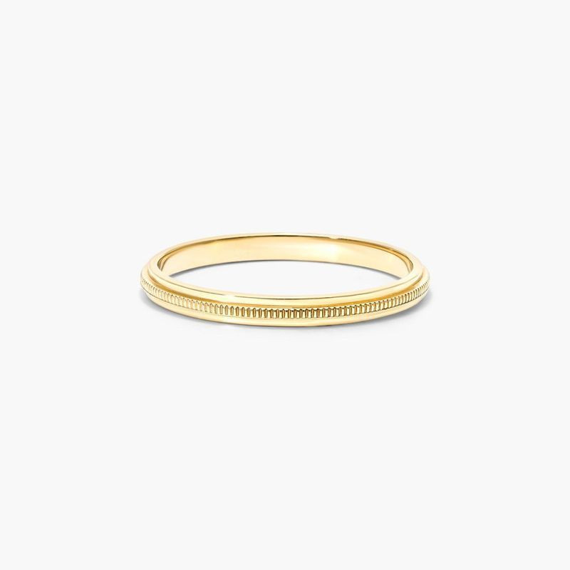 14K Yellow Gold Milgrain Row Ring | JamesAllen