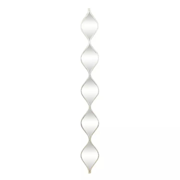 Silver Foil Slim Stacked Teardrops Wall Mirror | Kirkland's Home