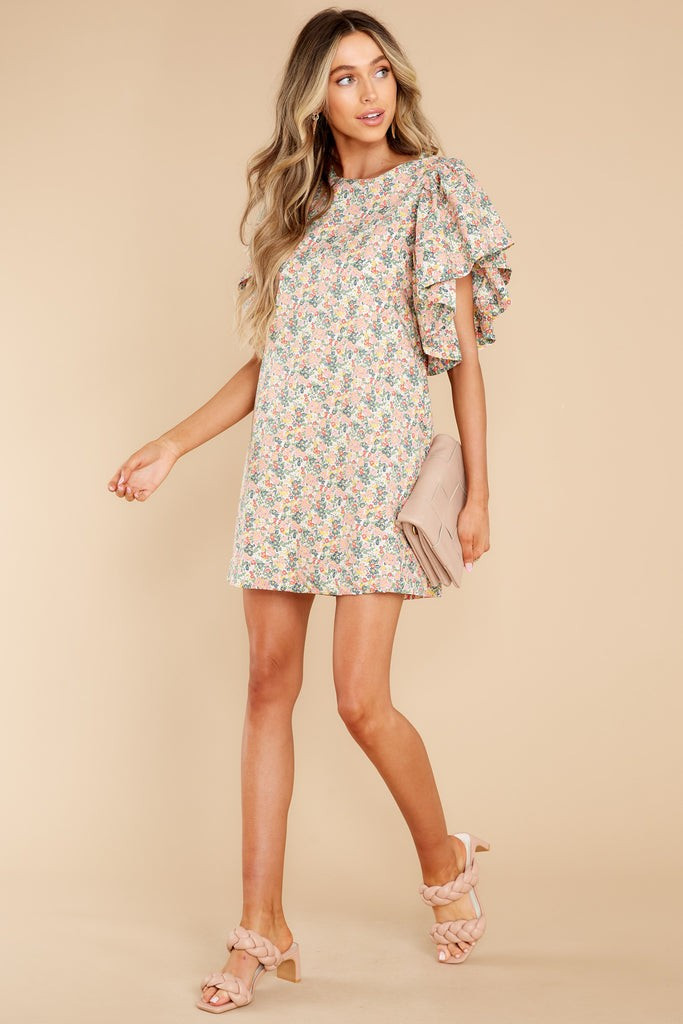 Pulling Heartstrings Pink Floral Print Dress | Red Dress 
