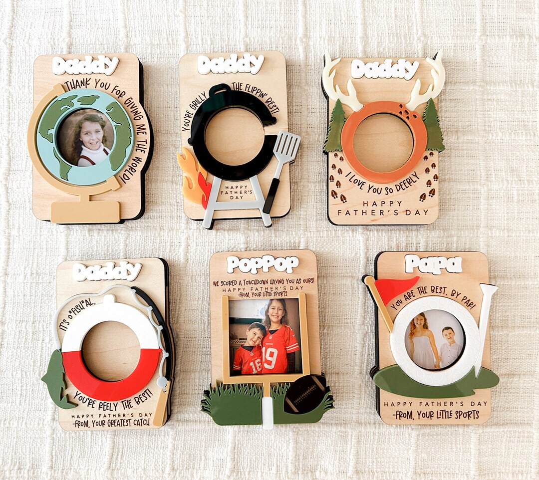 Father's Day Photo Magnet, Father's Day Gift, Gift for Dad, Gift for Grandpa, Father's Day Pictur... | Etsy (US)