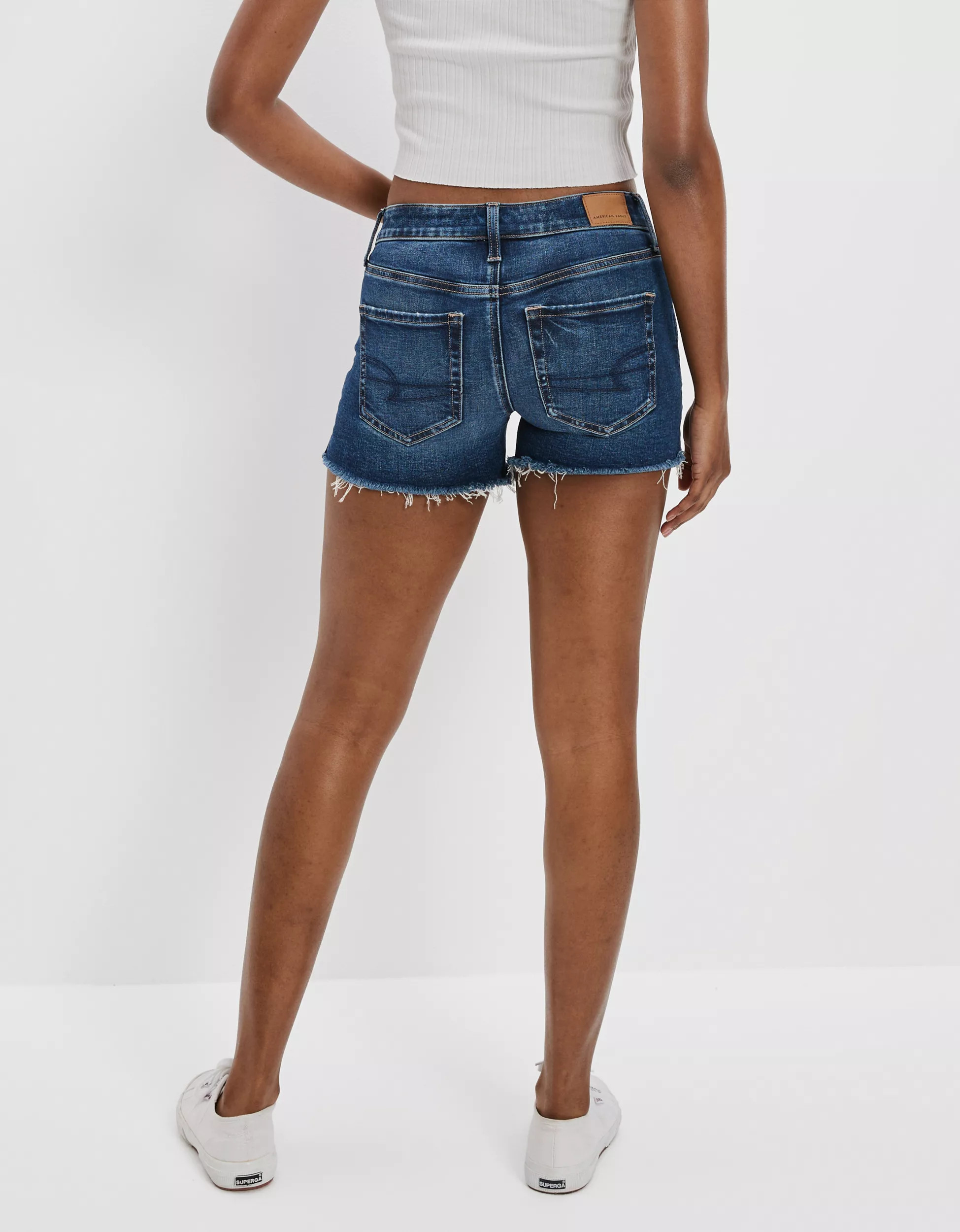 AE Stretch Denim Midi Short | American Eagle Outfitters (US & CA)