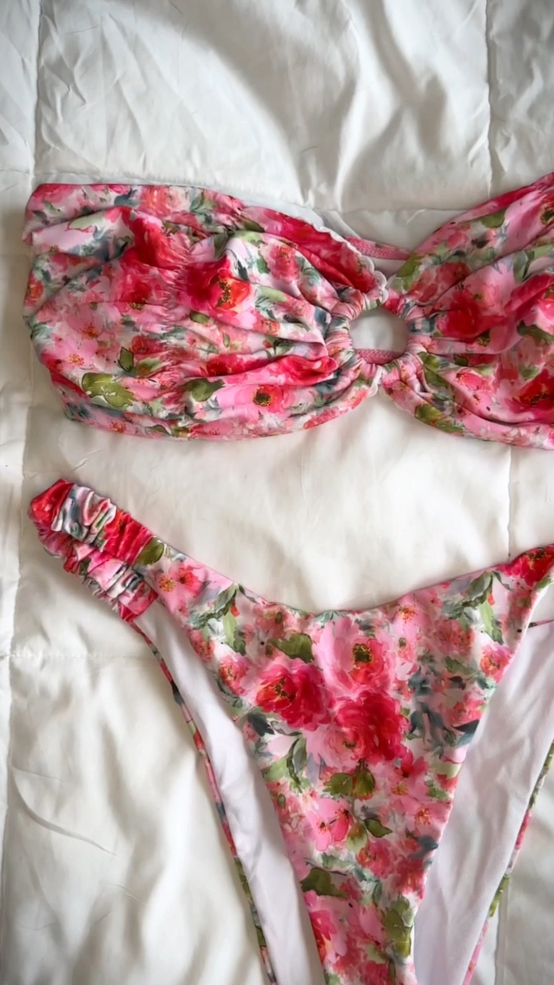 Pink floral strapless high waisted bikini from Amazon -bathing suit- summer

#LTKtravel #LTKfindsunder50 #LTKswim