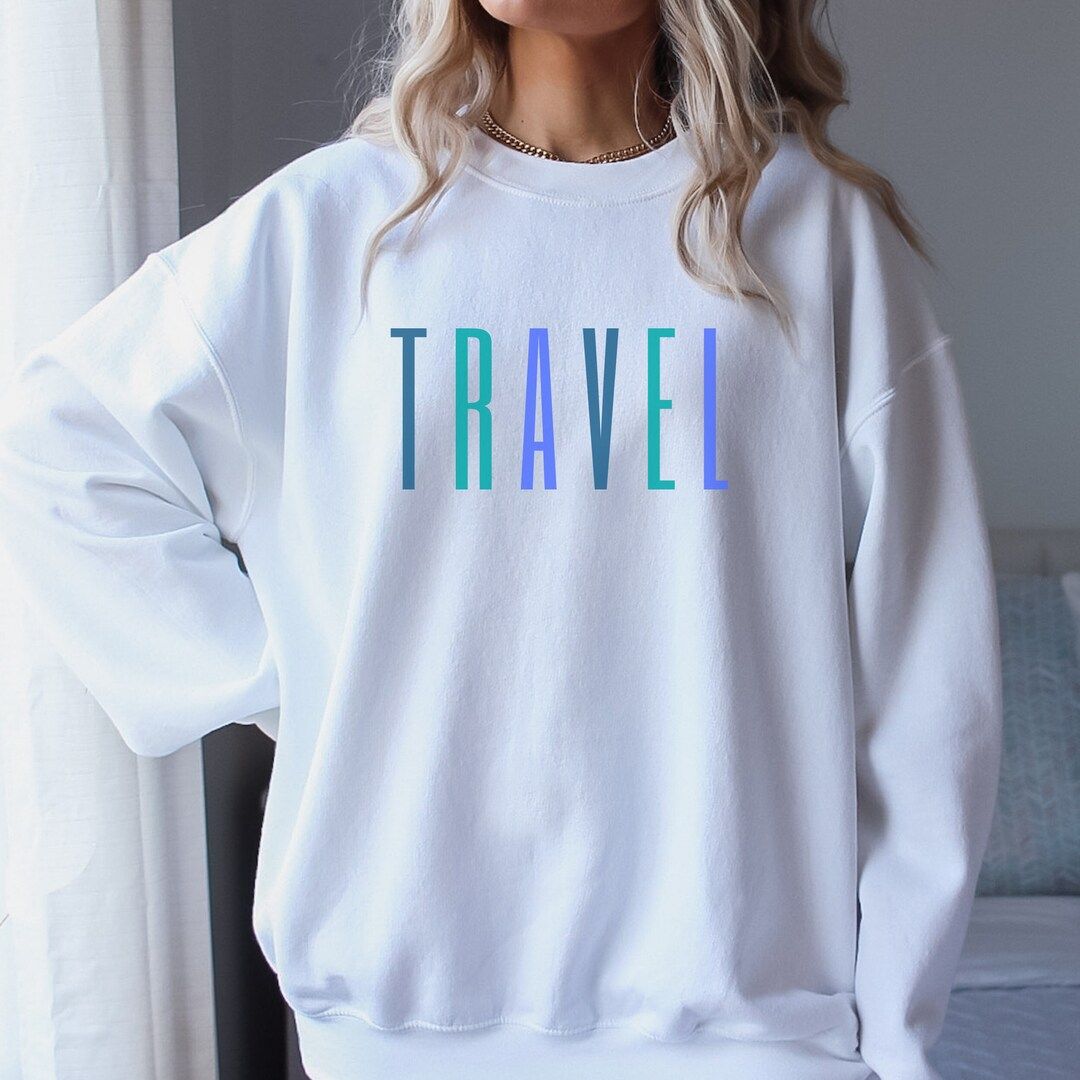 Travel Sweatshirt, Simple Travel Sweater, Matching Family, Friends Vacation, Gifts for Travelers,... | Etsy (US)