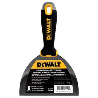 DEWALT 6 in. Stainless Steel Putty Knife with Soft Grip Handle DXTT-2-142 - The Home Depot | The Home Depot