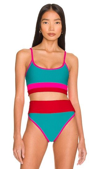 Eva Bikini Top in Cabana Colorblock | Revolve Clothing (Global)