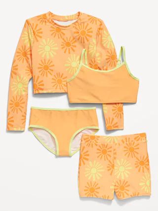 4-Piece Rashguard Swim Set for Girls | Old Navy (US)