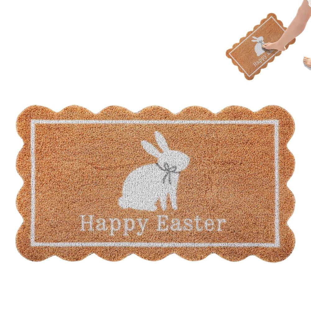 Pekkaxy Happy Easter Bunny Doormat, Non Slip Outdoor Indoor Entrance Mat for Porch Farmhouse Spri... | Walmart (US)