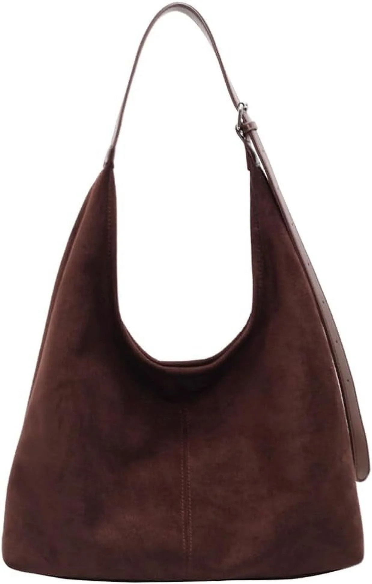 GZhLonKiMa Suede Slouchy Hobo Bag for Women Chocolate Tote Handbag Large Retro Suede Shoulder Pur... | Walmart (US)