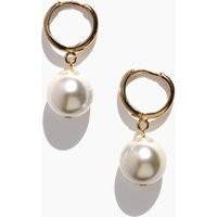 Pearl Huggies/Huggie Hoop With Pearl Drop Round Large Huggie Gold Plated Earrings Small | Etsy (US)