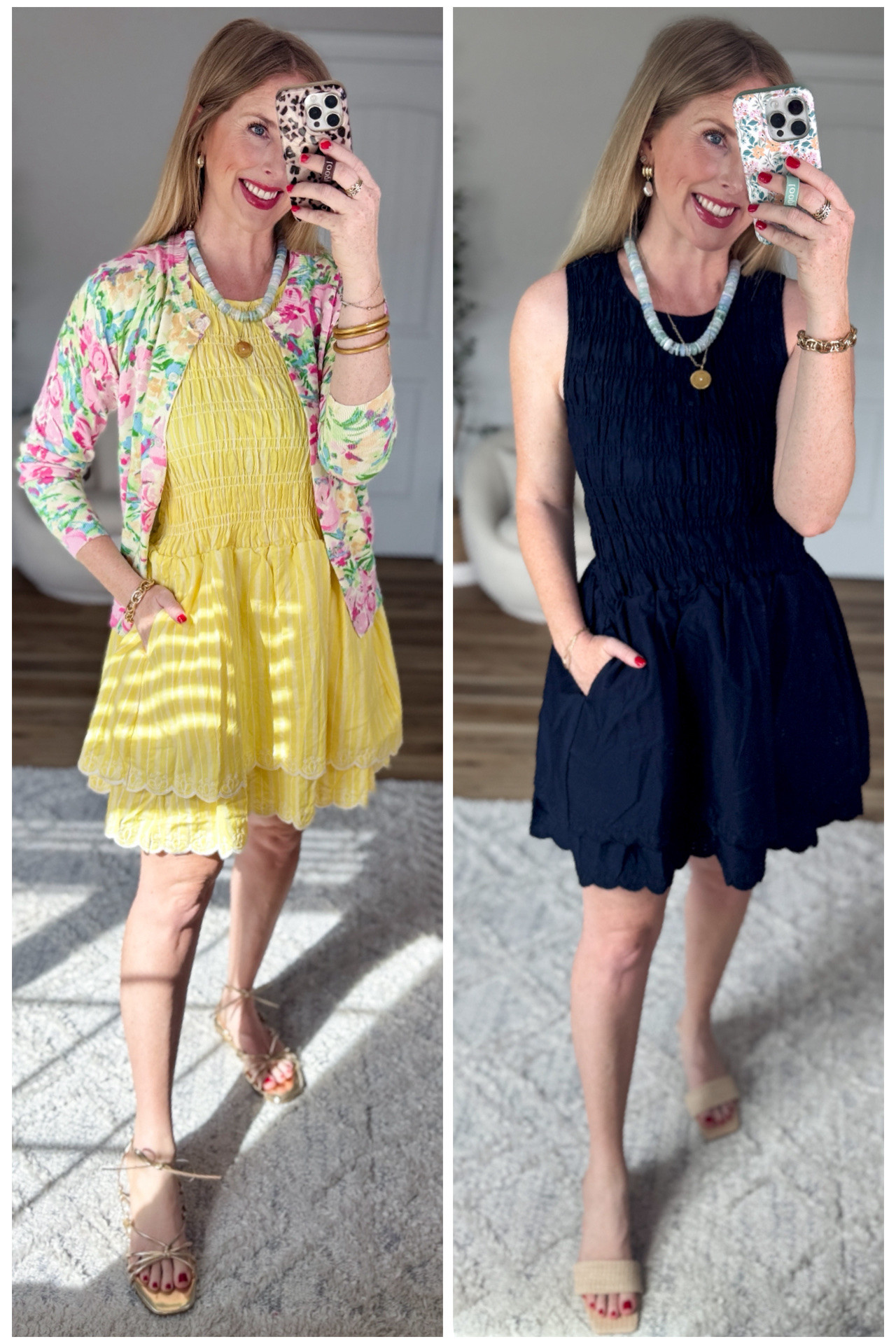 2 color options in this double ruffle mini dress

#LTKootd #LTKmomlife