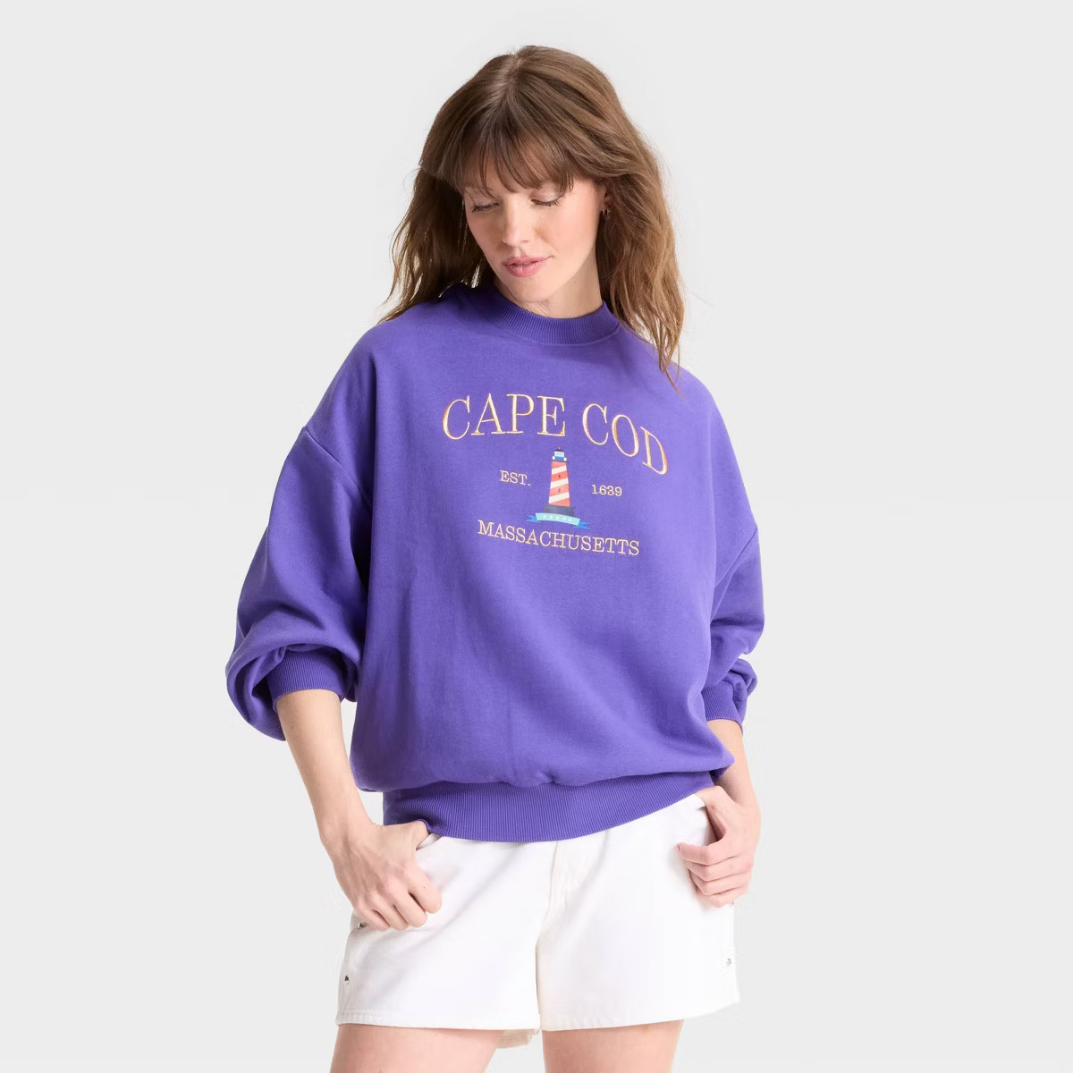 Women's Cape Cod Graphic Sweatshirt - Royal Blue | Target