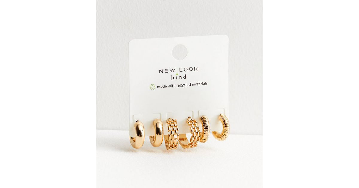 3 Pack Gold Chain Hoop Earrings
						
						Add to Saved Items
						Remove from Saved Items | New Look (UK)