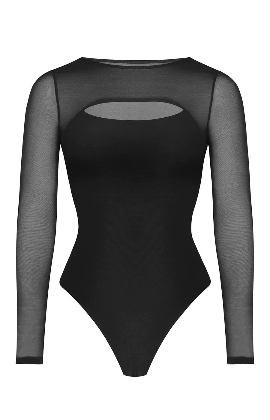 AirSlim® See-Through Mesh Cutout Bodysuit | Shapellx