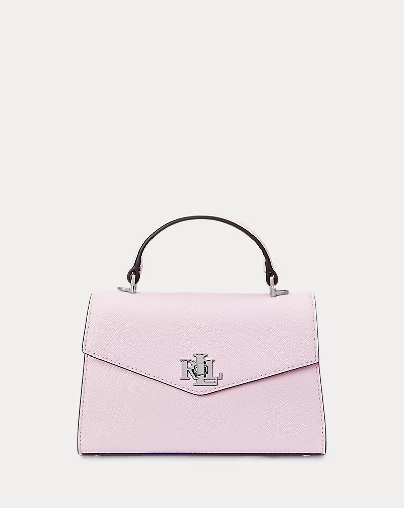 Crosshatch Leather Small Farrah Satchel | Ralph Lauren (BE & NL)