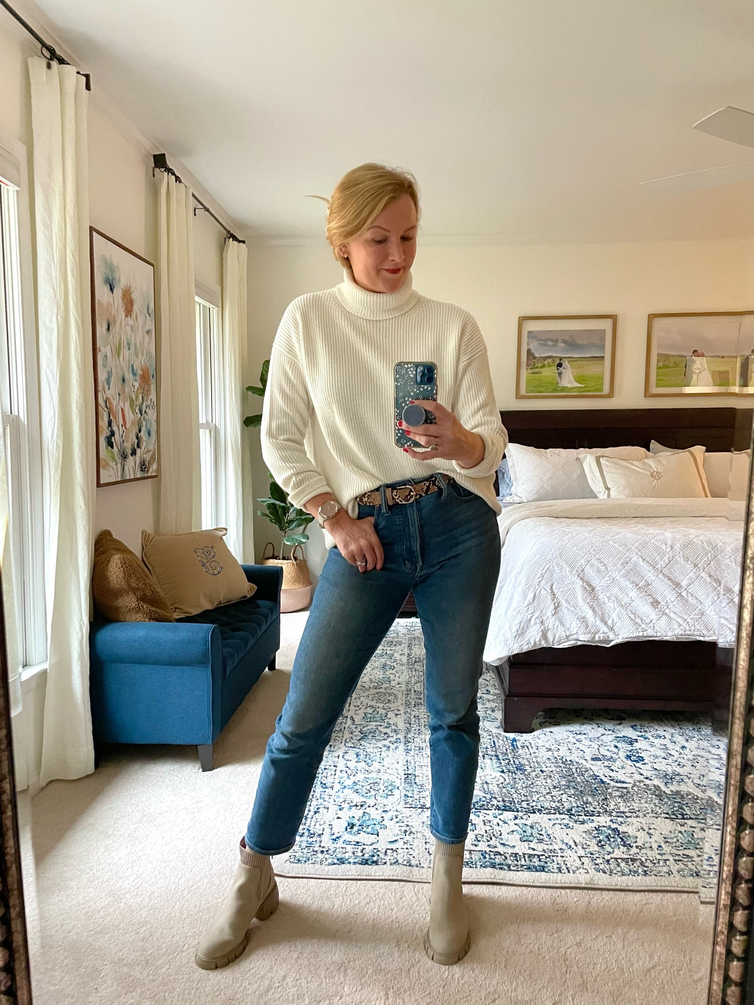 Fall outfit idea 

Super cozy ribbed, turtleneck cashmere sweater. Comes in several colors and fits true to size.

Paired with straight leg, high waisted jeans, snakeskin belt and chunky boots.

Boots are a hot fall trend and an affordable option. Fit true to size & have a zipper. Super comfy and easy to get off & on.

Sweater is a perfect holiday gift idea

#LTKstyletip #LTKSeasonal #LTKHoliday