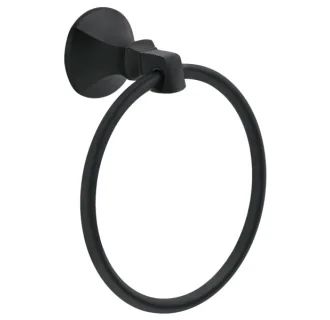 Delta 76446-BL Matte Black Ashlyn 6-3/8" Wall Mounted Towel Ring | Build.com, Inc.