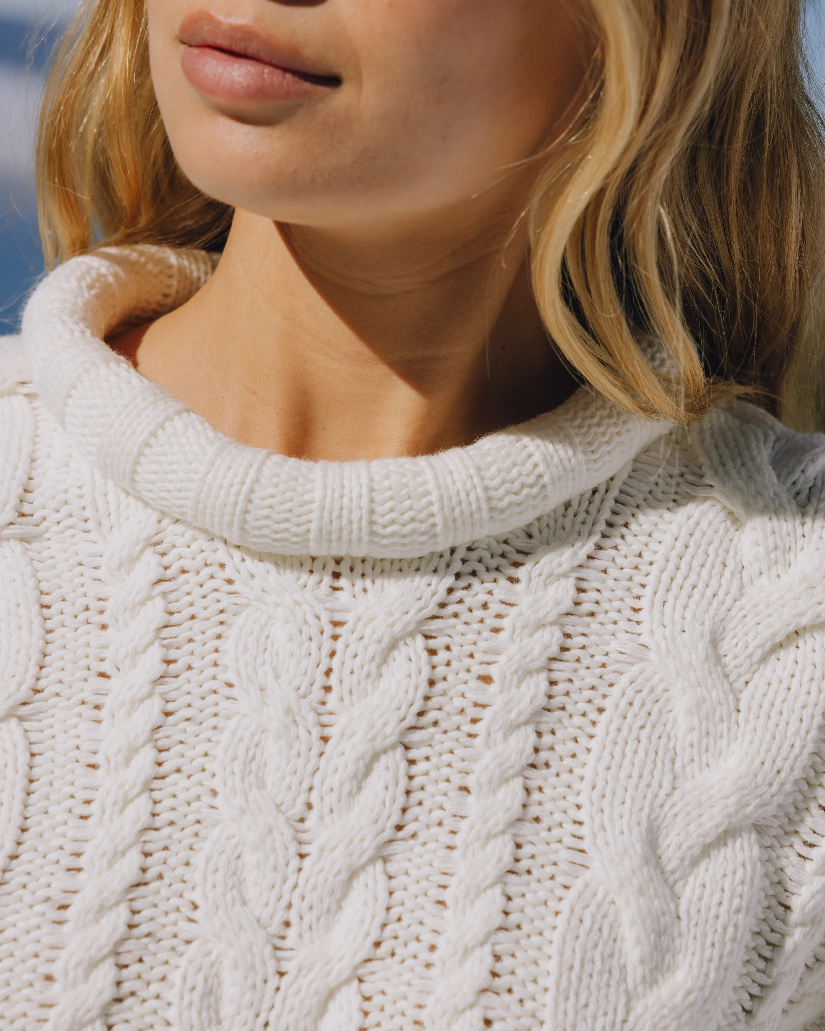 Cable Knit Oversized Sweater - Cream | Daily Drills LLC