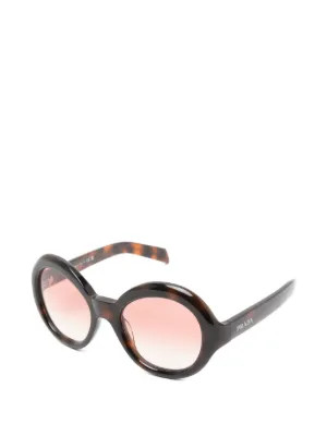 Prada Eyewear round-frame Sunglasses | Brown | FARFETCH FR | Farfetch Global
