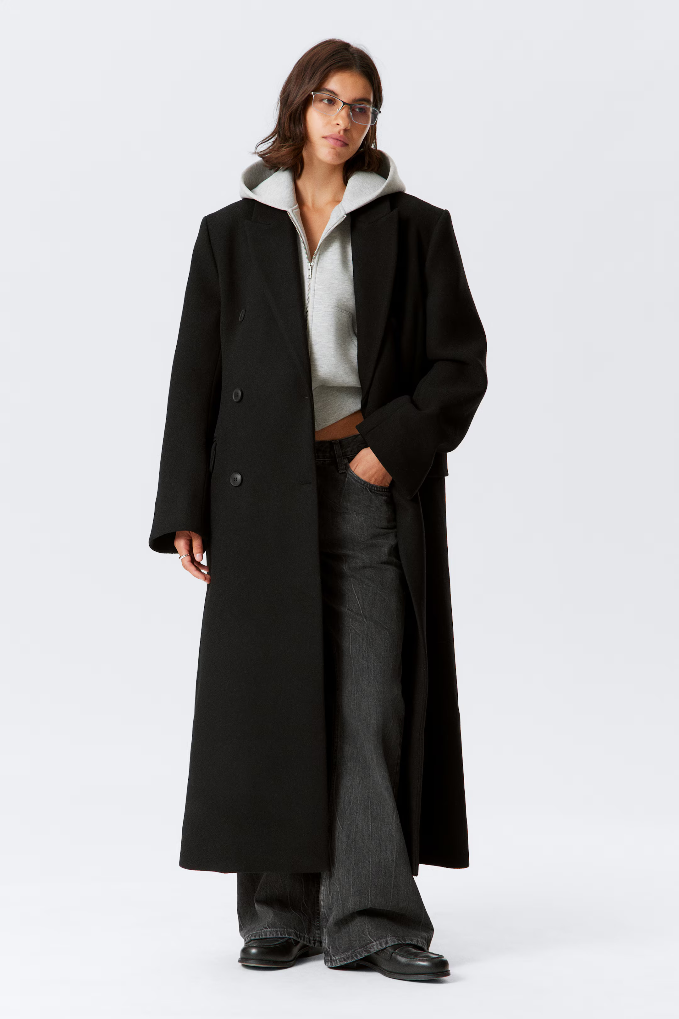 Oversized Double-Breasted Wool-Blend Coat | H&M (UK, MY, IN, SG, PH, TW, HK)