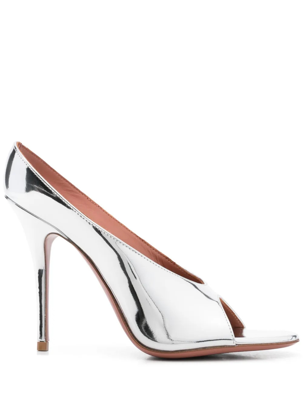 Amina Muaddi 105mm Anok sandals - Silver | Farfetch Global