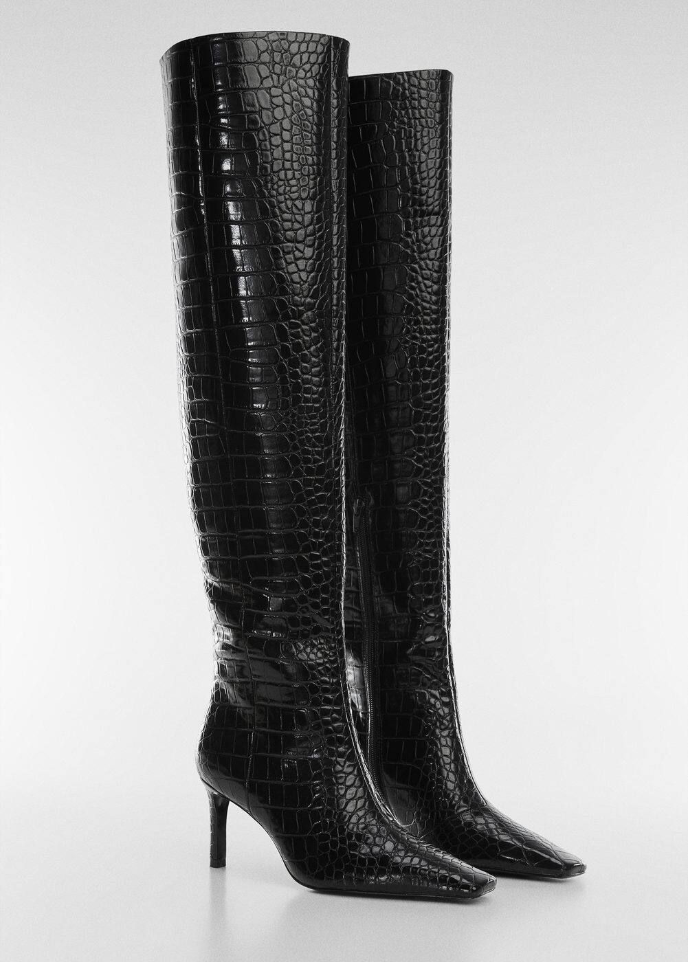 Coco-effect heeled boots -  Women | Mango USA | MANGO (US)