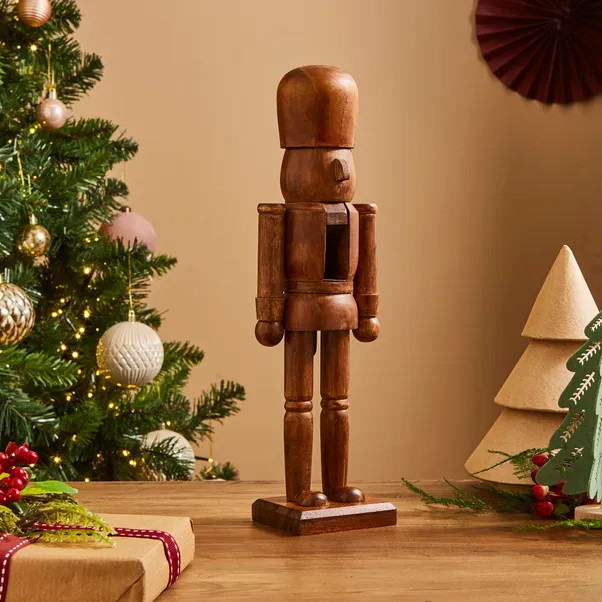 Dark Wood Traditional Christmas Nutcracker | Dunelm