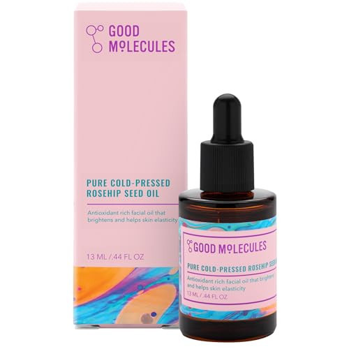 Good Molecules Pure Cold-Pressed Rosehip Seed Oil - 100% Natural Rose Hip Oil Light Weight Face Moisturizer for Anti-Aging, and Plumping - Hydrating Facial Skin Care | Amazon (US)