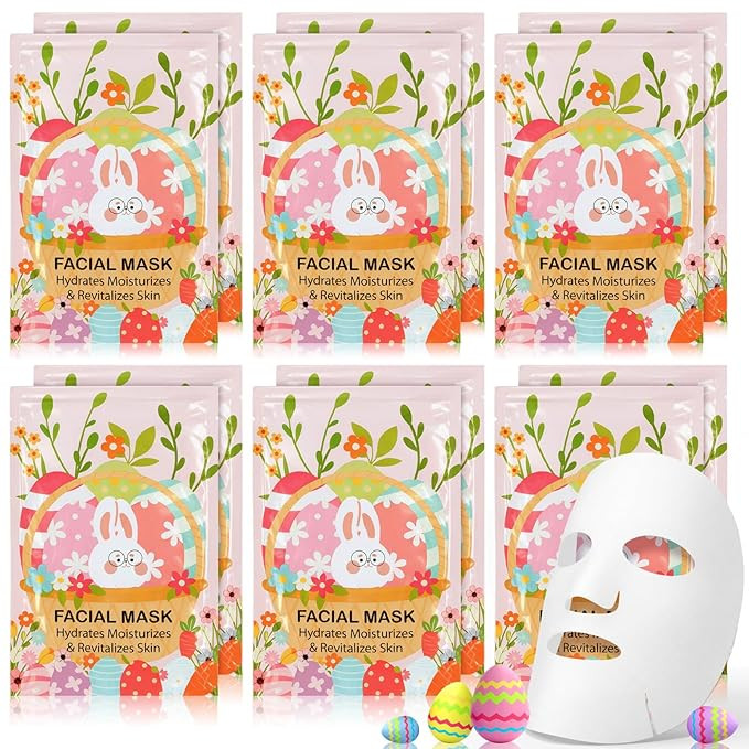 Loopeer 12 Pcs Easter Gifts Bulk for Adults Easter Basket Stuffers for Adults Spring Facial Masks... | Amazon (US)