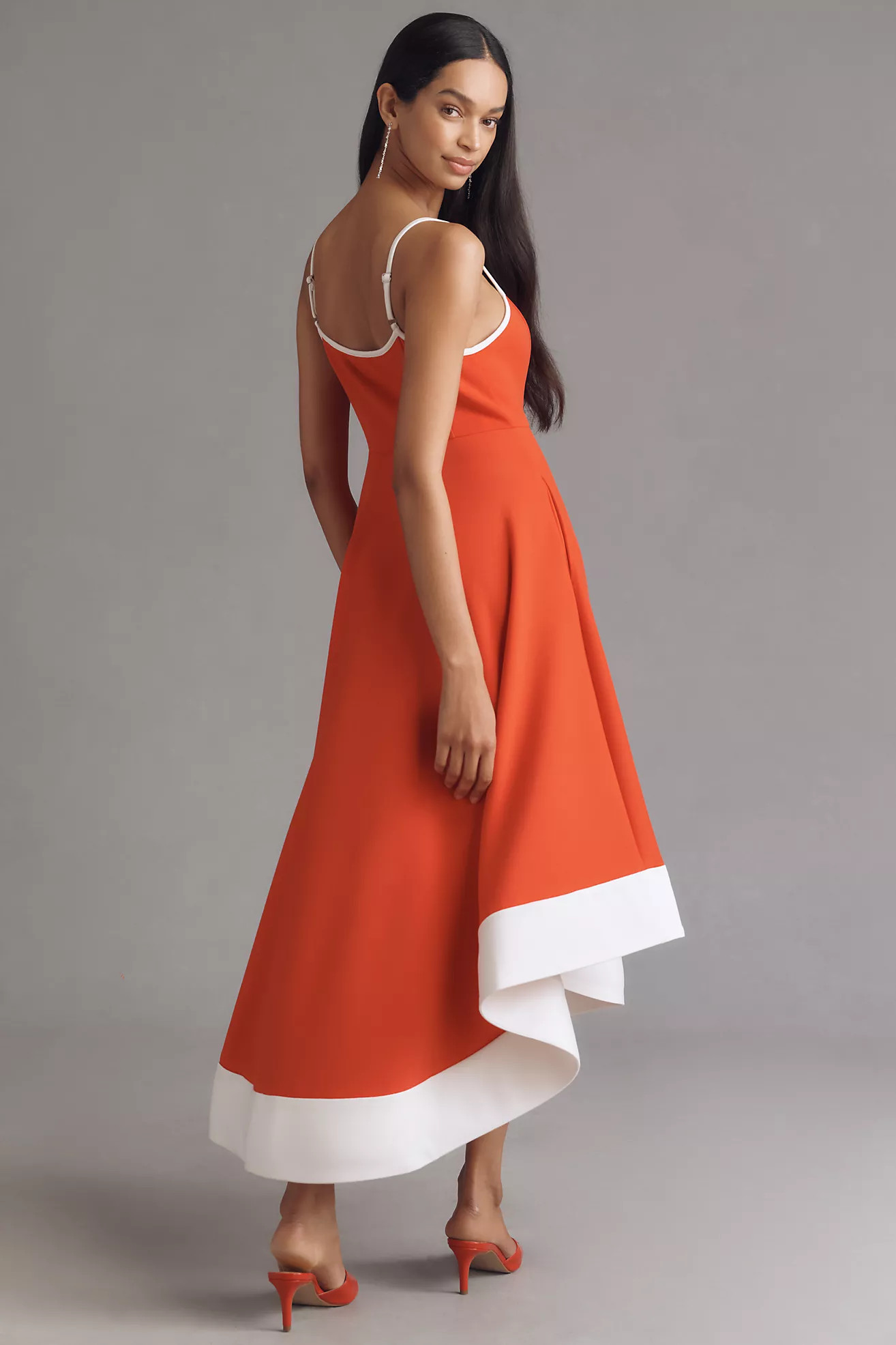 Maeve Colorblock A-Line Midi Dress | Anthropologie (US)
