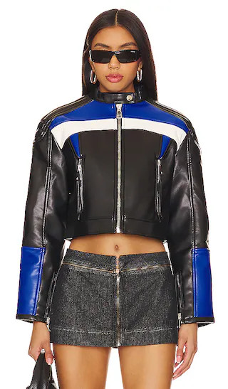 Nueve Biker Jacket in Black & Blue | Revolve Clothing (Global)