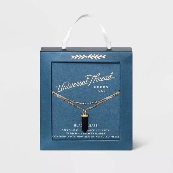 Semi-Precious with Recycled Metal Chain Duo Necklace - Universal Thread™ | Target