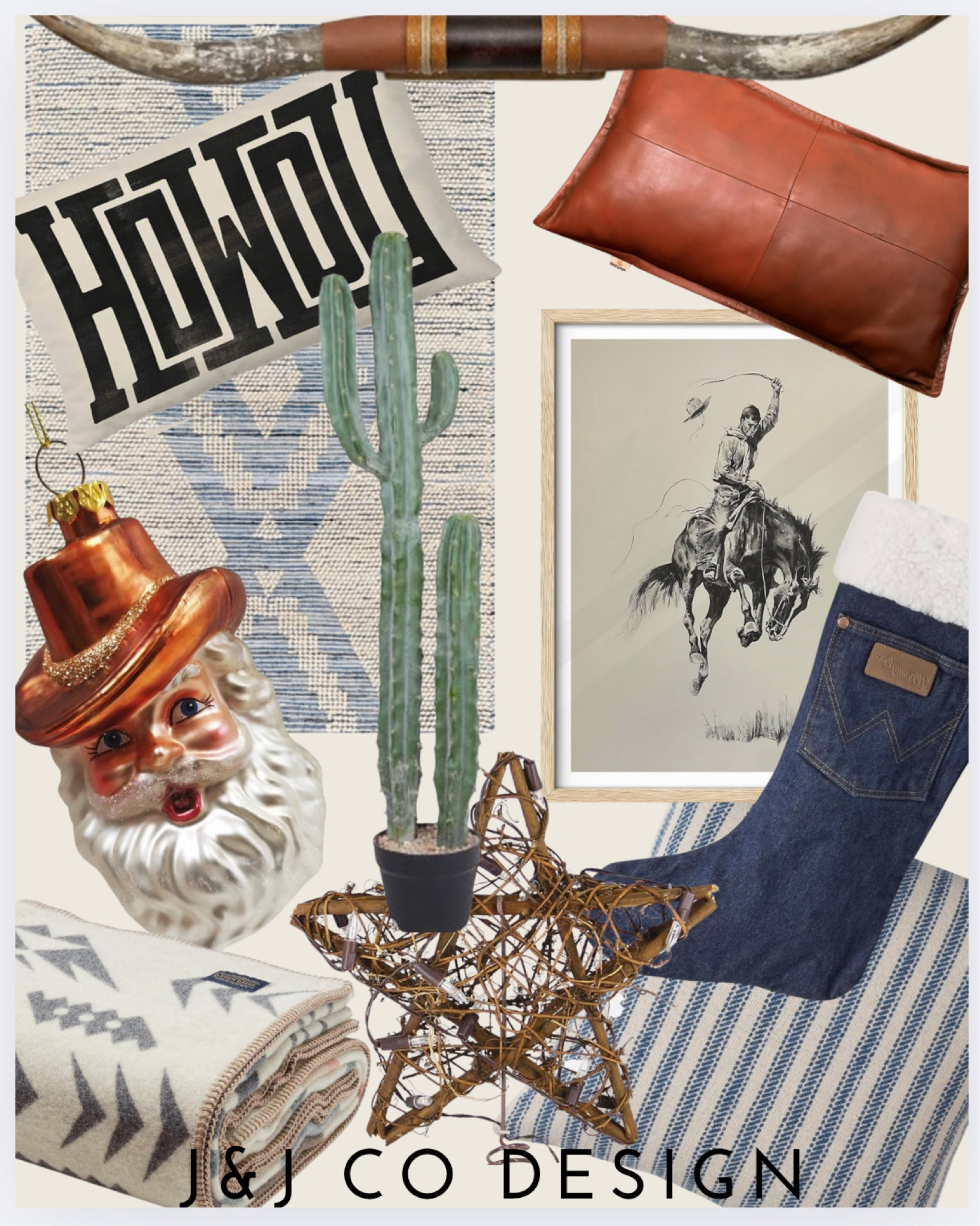 Add southwest patterns, leather, denim, and cowboy art to create a southwestern holiday aesthetic. 

#cowboychristmas #holidaydecor #southwestaesthetic #homeinspo #laineywilson #wrangler

#LTKHoliday #LTKHome #LTKGiftGuide